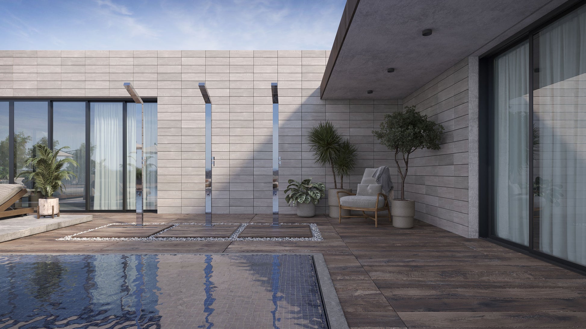 Nattura Shower - Saturno 5000 Outdoor Shower Column General View
