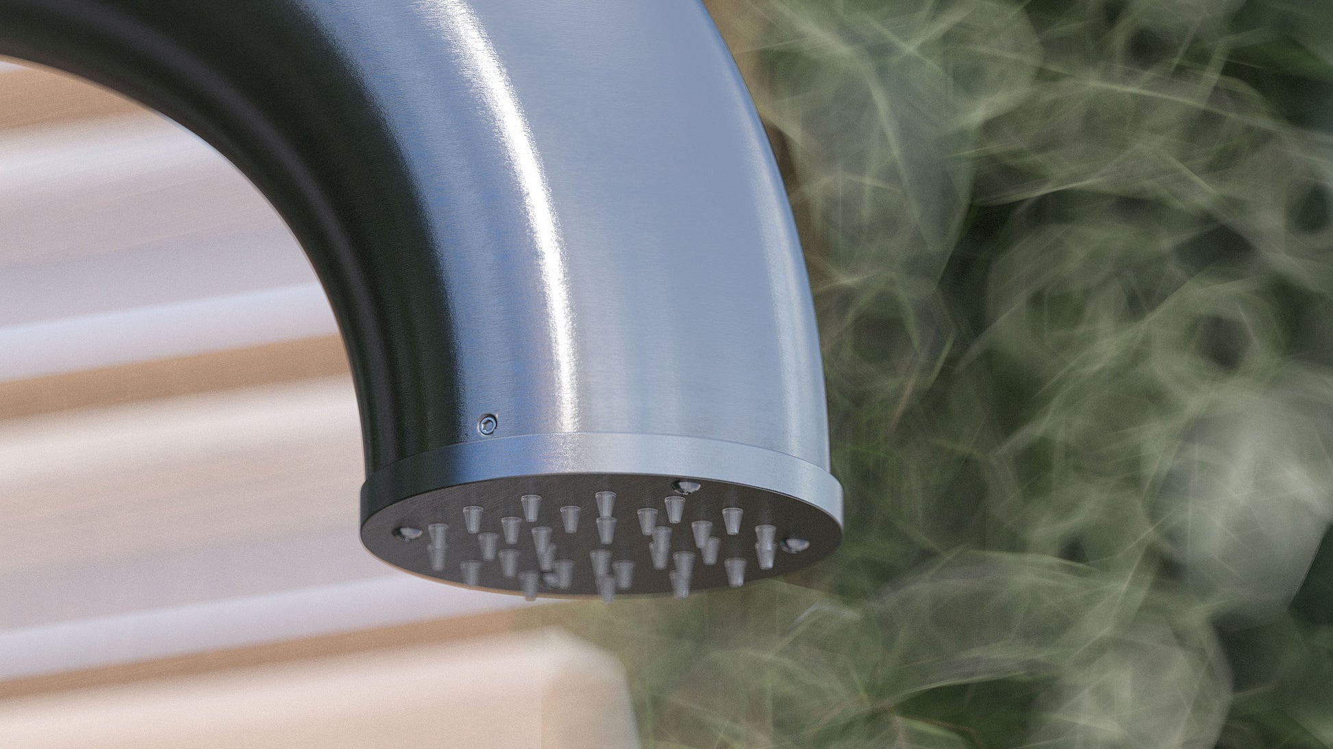 Nattura Shower - Titano 4900 Outdoor Shower Column Shower Head Close Up